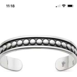 James Avery Sterling Silver Beaded Cuff Bracelet